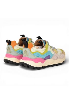 Sneaker donna Flower Mountain in camoscio e tessuto multicolore. FLOWER MOUNTAIN | YAMANO3W-1M11